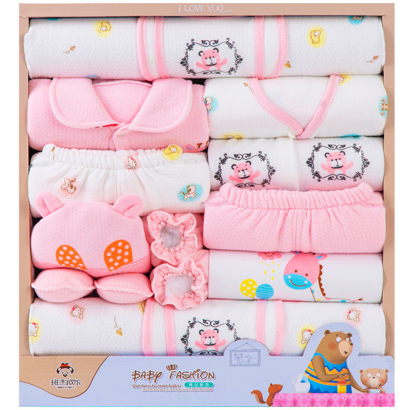18 Piece Cotton Newborn Clothes Gift Box Set - [[{"value":"{{ Babyvera Babyvera  }}"}]]