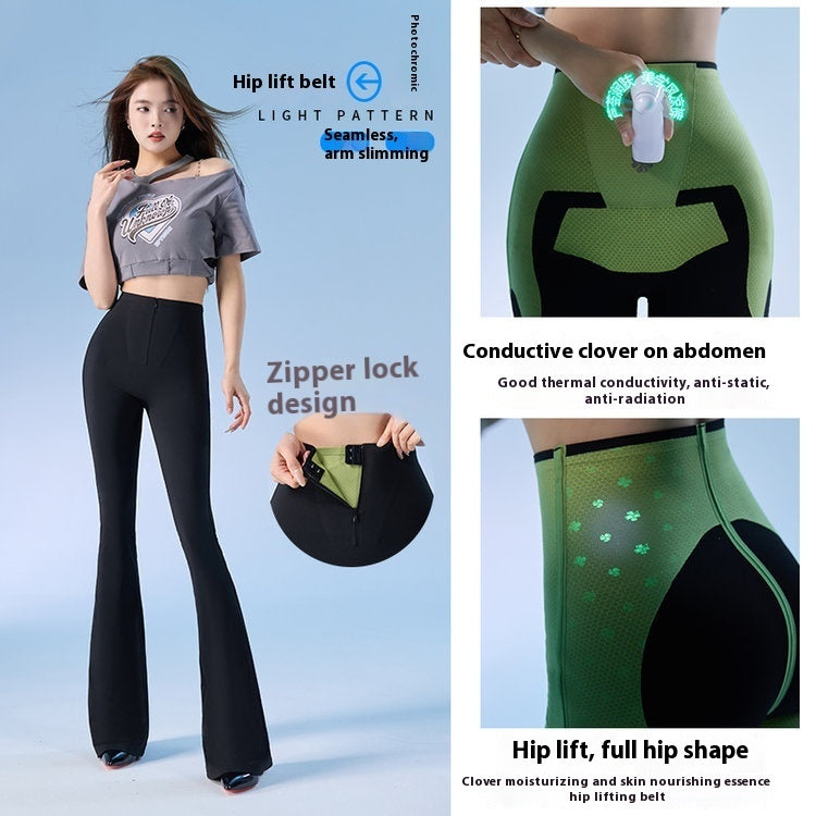 High Waist Plastic Mermaid Bell-bottom Hip Raise Yoga Pants - [[{"value":"{{ Babyvera Babyvera  }}"}]]
