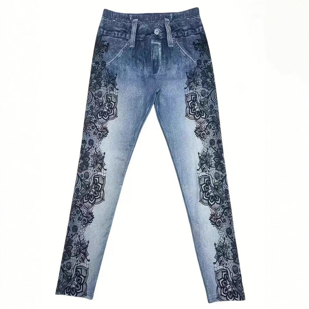 Casual Pants High Waist Print Skinny Tappered Pants - [[{"value":"{{ Babyvera Babyvera  }}"}]]