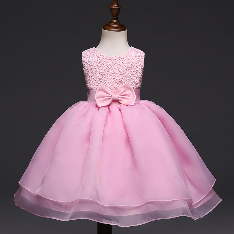 High grade baby wedding dress, baby girl dress, children hook flower, one year old full moon wine, wedding dress wholesale - [[{"value":"{{ Babyvera Babyvera  }}"}]]