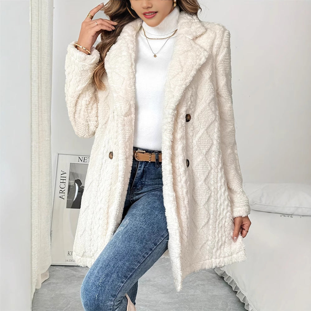 Warm Double Breasted Coat For Women - [[{"value":"{{ Babyvera Babyvera  }}"}]]