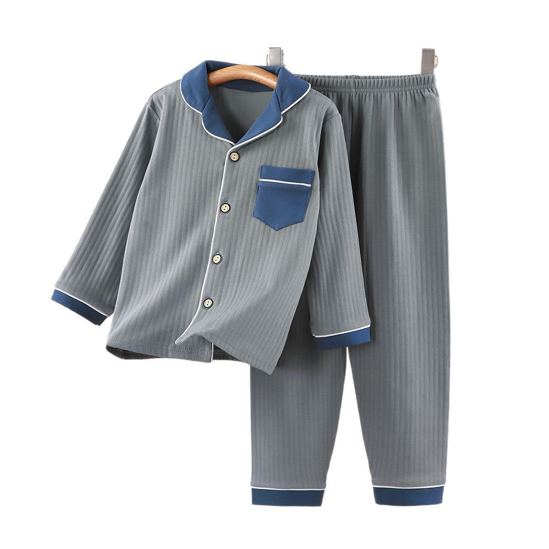 Parent-child Style Children's Pure Cotton Cardigan Homewear Solid Color Set - [[{"value":"{{ Babyvera Babyvera  }}"}]]