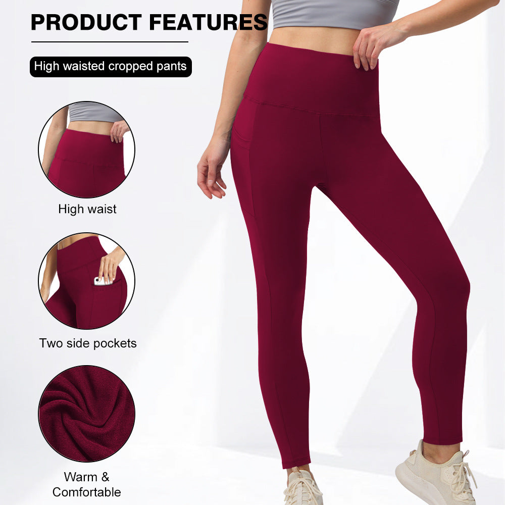 Autumn And Winter Warm Pocket Plus Velvet Yoga Pants - [[{"value":"{{ Babyvera Babyvera  }}"}]]