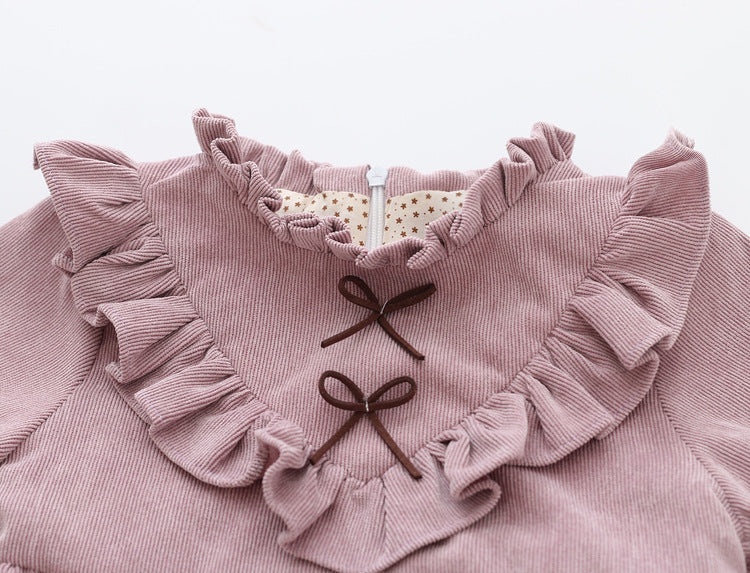 spring new Korean dress children's skirt, baby girl dress, baby spring blouse, corduroy - [[{"value":"{{ Babyvera Babyvera  }}"}]]