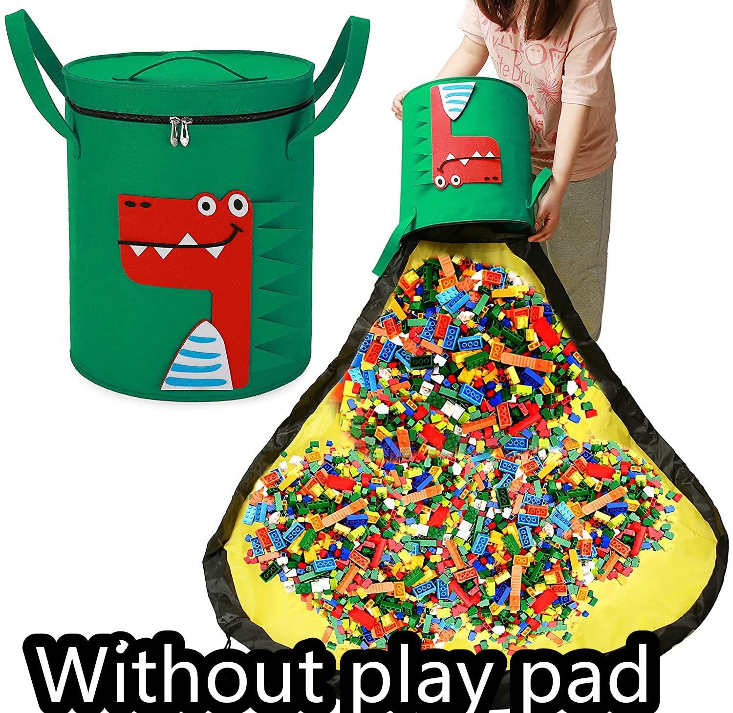 Felt Storage Bag Toy Play Mat 2 In 1 Pull Rope - [[{"value":"{{ Babyvera Babyvera  }}"}]]