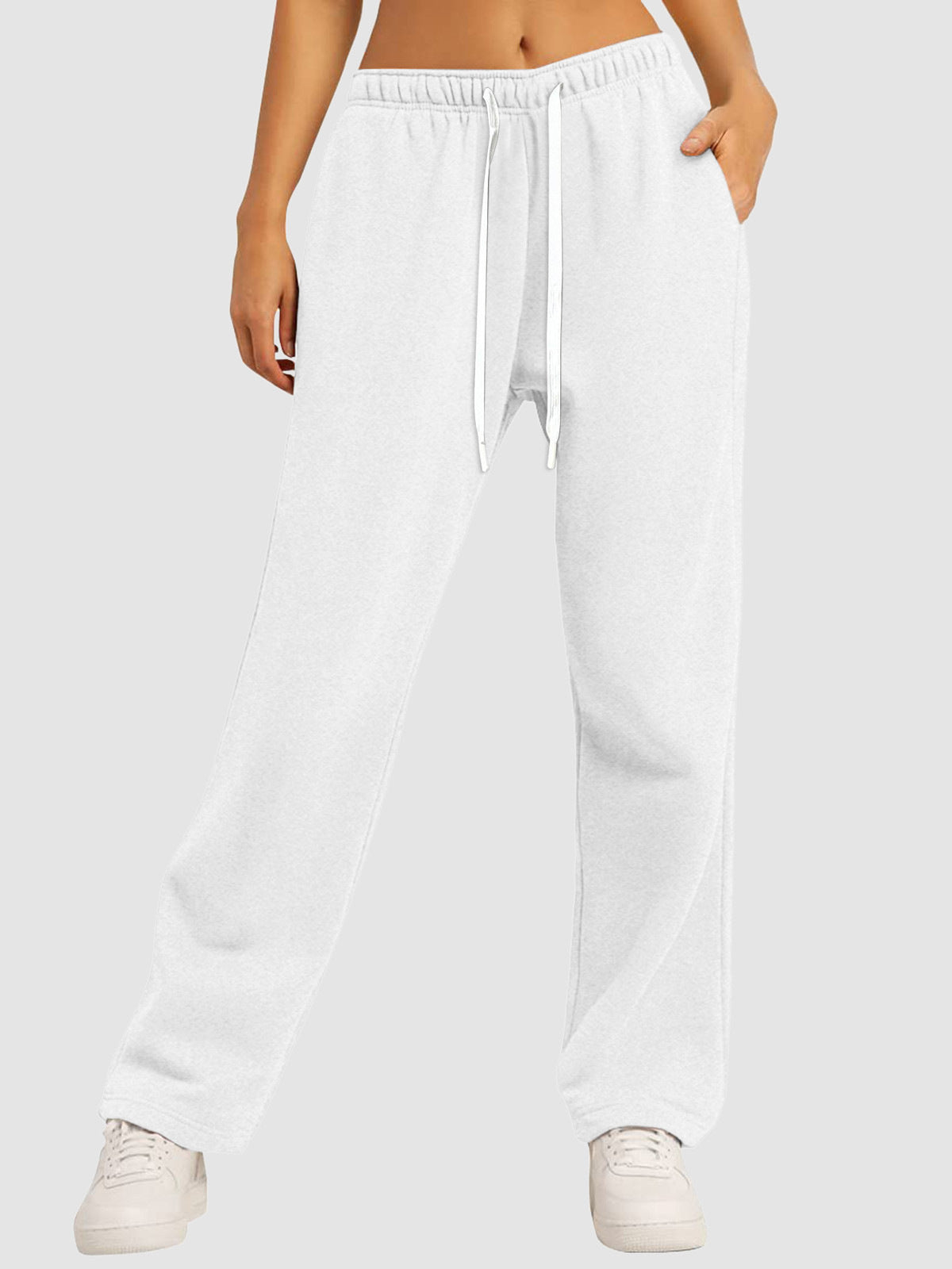 Women's Fleece-Lined Casual Straight-Leg Sports Sweatpants For Fall And Winter - [[{"value":"{{ Babyvera Babyvera  }}"}]]