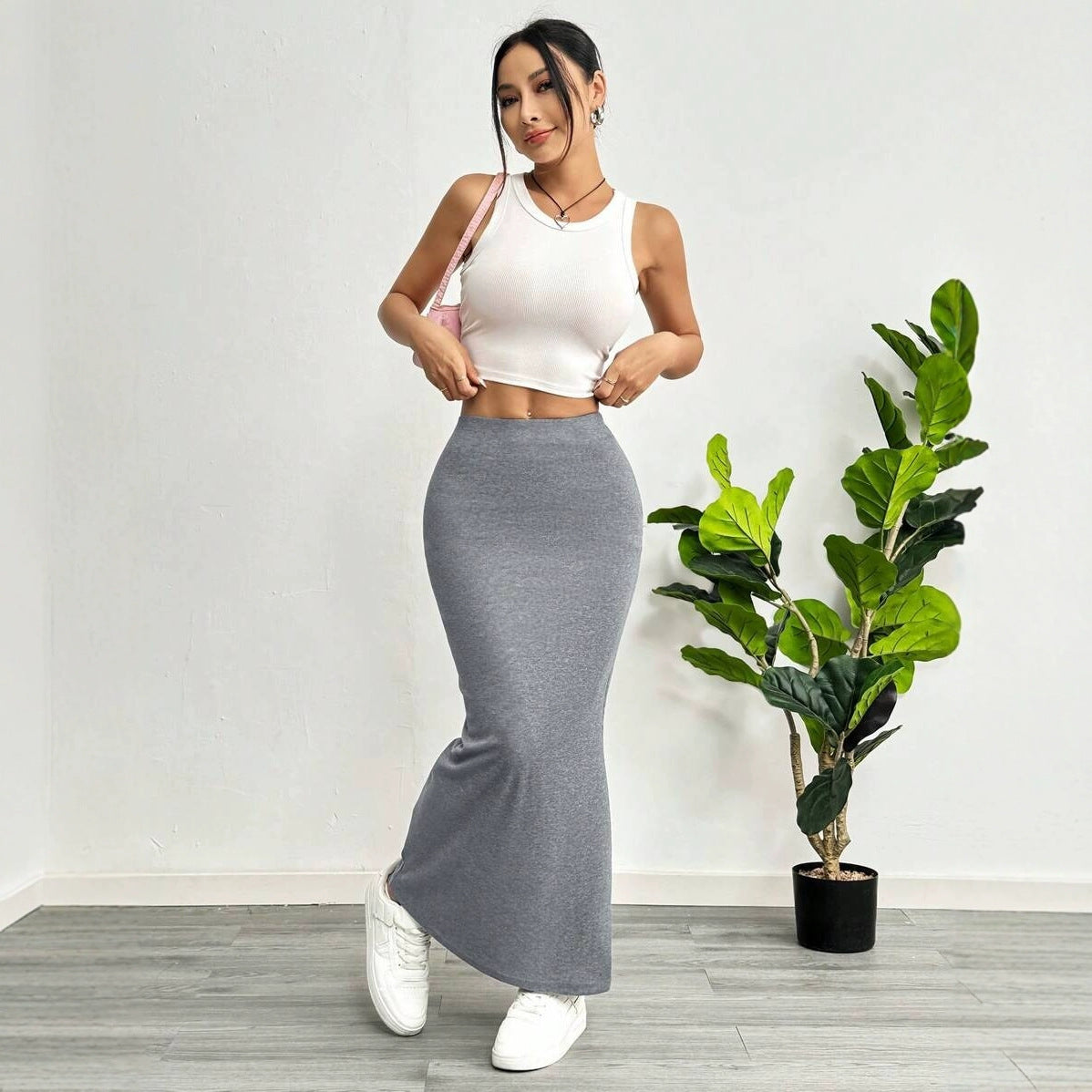 Women's High-Waisted Solid-Color Tight Casual Skirt - [[{"value":"{{ Babyvera Babyvera  }}"}]]
