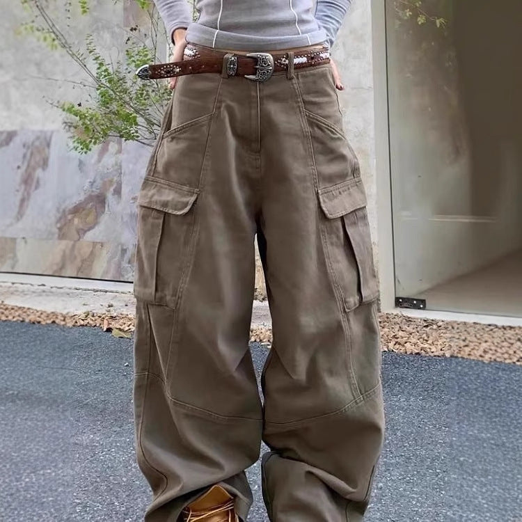 High-street Vintage Relaxed-fit Wide-leg Casual Pants - [[{"value":"{{ Babyvera Babyvera  }}"}]]