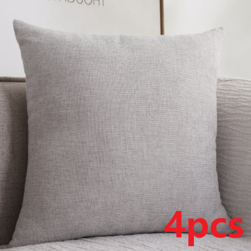 Plain Cotton Linen Sofa Cushion Thickened Square Pillow - [[{"value":"{{ Babyvera Babyvera  }}"}]]