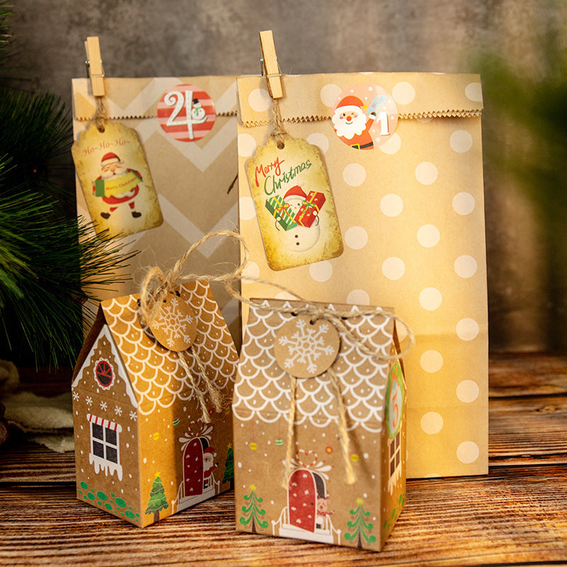 Christmas Kraft Paper Storage Gift Box 24 Sets - [[{"value":"{{ Babyvera Babyvera  }}"}]]