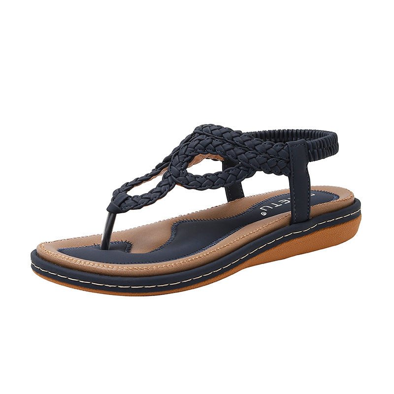 5 Summer New European And American Woven Casual Flat - Babyvera