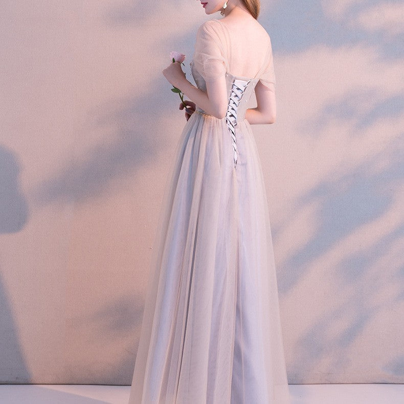 Summer Models A Shoulder Gray Celebrity Birthday Dresses Small Dress Fairy Bridesmaid Dresses - [[{"value":"{{ Babyvera Babyvera  }}"}]]