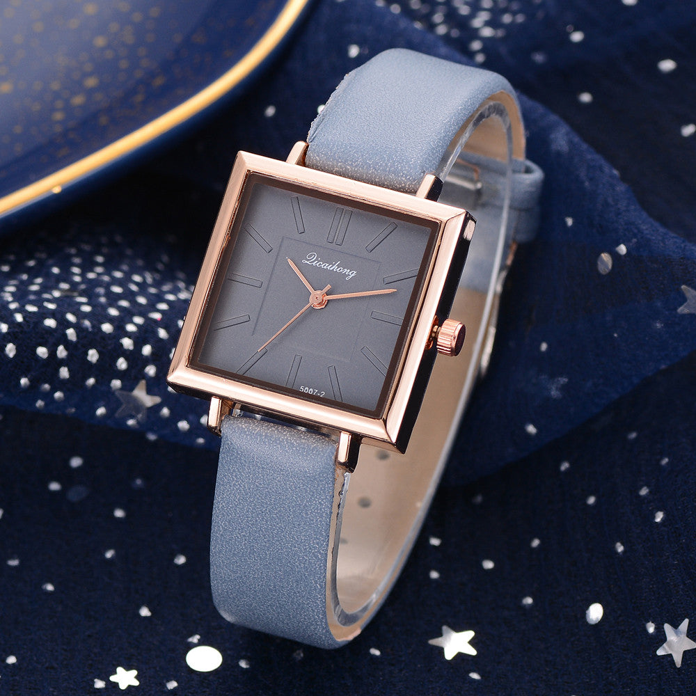 Square Women Bracelet Watch Contracted Leather Crystal WristWatches Women Dress Ladies Quartz Clock - [[{"value":"{{ Babyvera Babyvera  }}"}]]