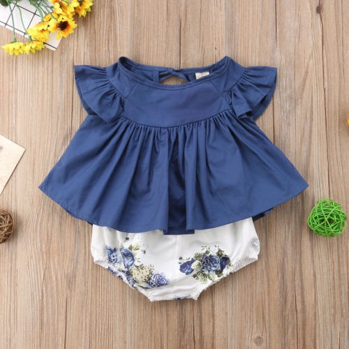 Newborn Infant Baby Girl Dress Floral Top   Panties Low Clothing 0-24m - [[{"value":"{{ Babyvera Babyvera  }}"}]]