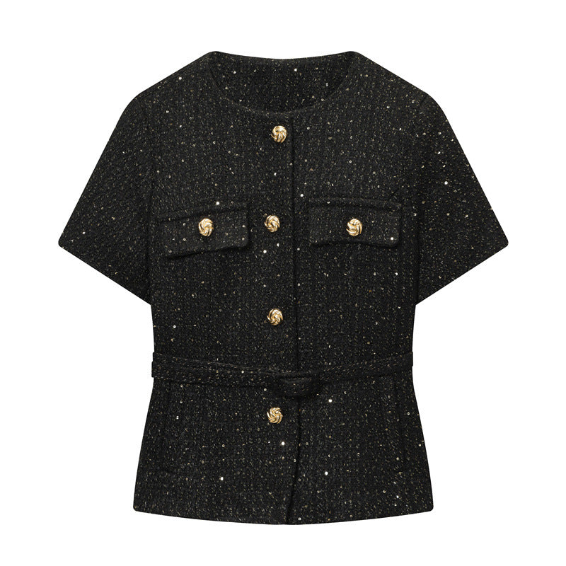 Women's Vest With Belt Texture - [[{"value":"{{ Babyvera Babyvera  }}"}]]