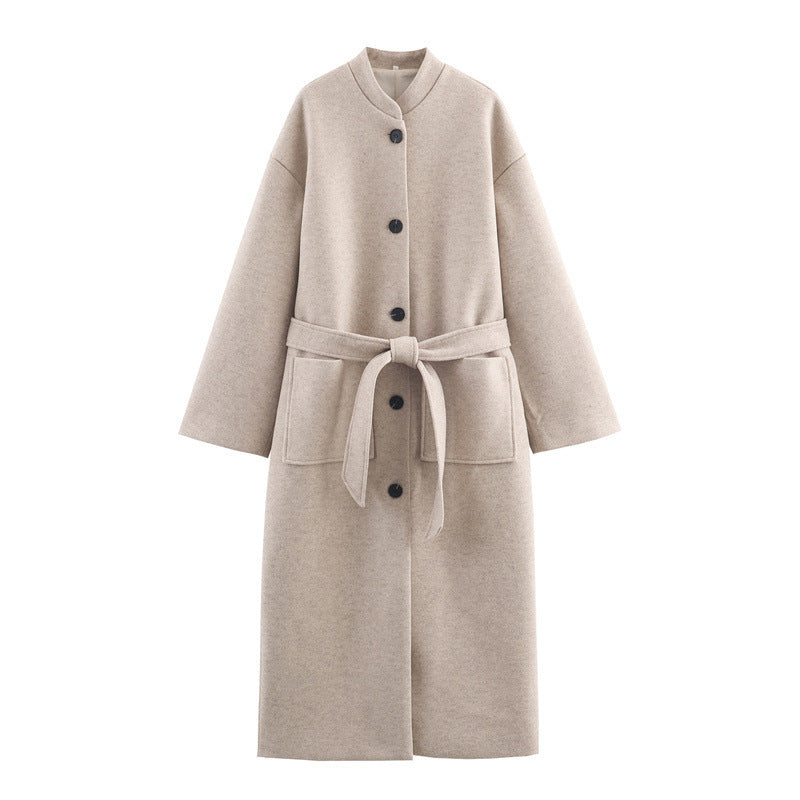 Long Belted Elegant Coat For Women - [[{"value":"{{ Babyvera Babyvera  }}"}]]