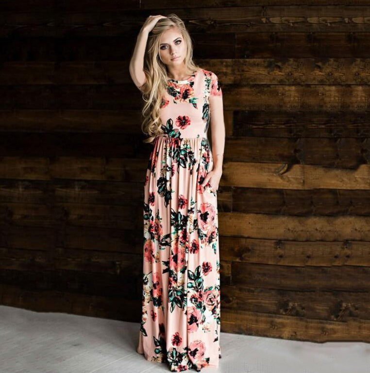 Women's Flower Printing Maxi Dress - [[{"value":"{{ Babyvera Babyvera  }}"}]]