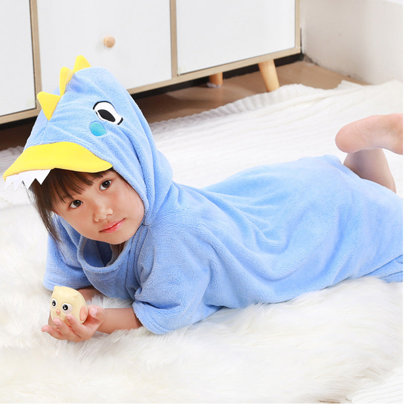 Children's Wearable Coral Fleece Absorbent Hooded Cloak Bath Towel Boys And Girls Nightgown Home Clothes - [[{"value":"{{ Babyvera Babyvera  }}"}]]