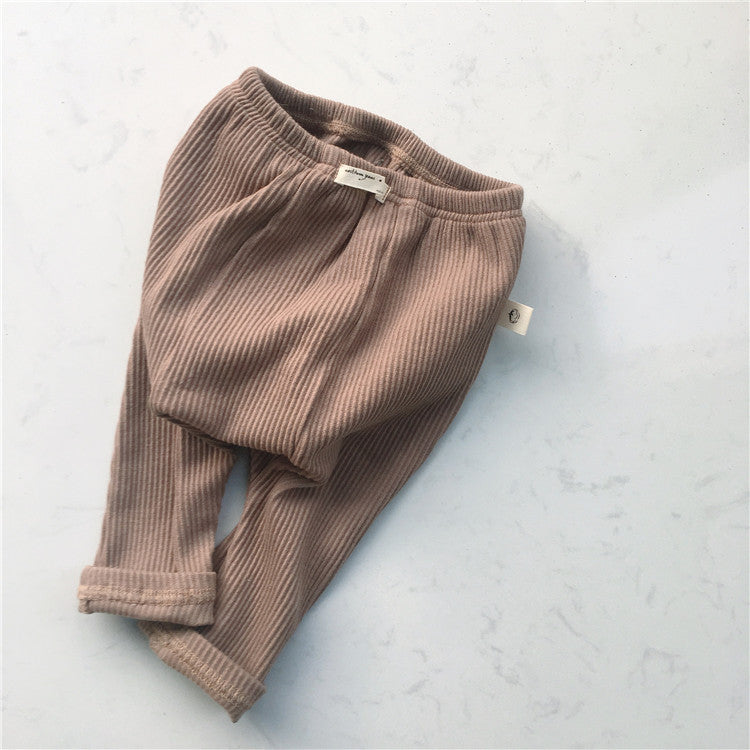 Autumn Baby Threaded Elastic Leggings Casual Trousers - [[{"value":"{{ Babyvera Babyvera  }}"}]]