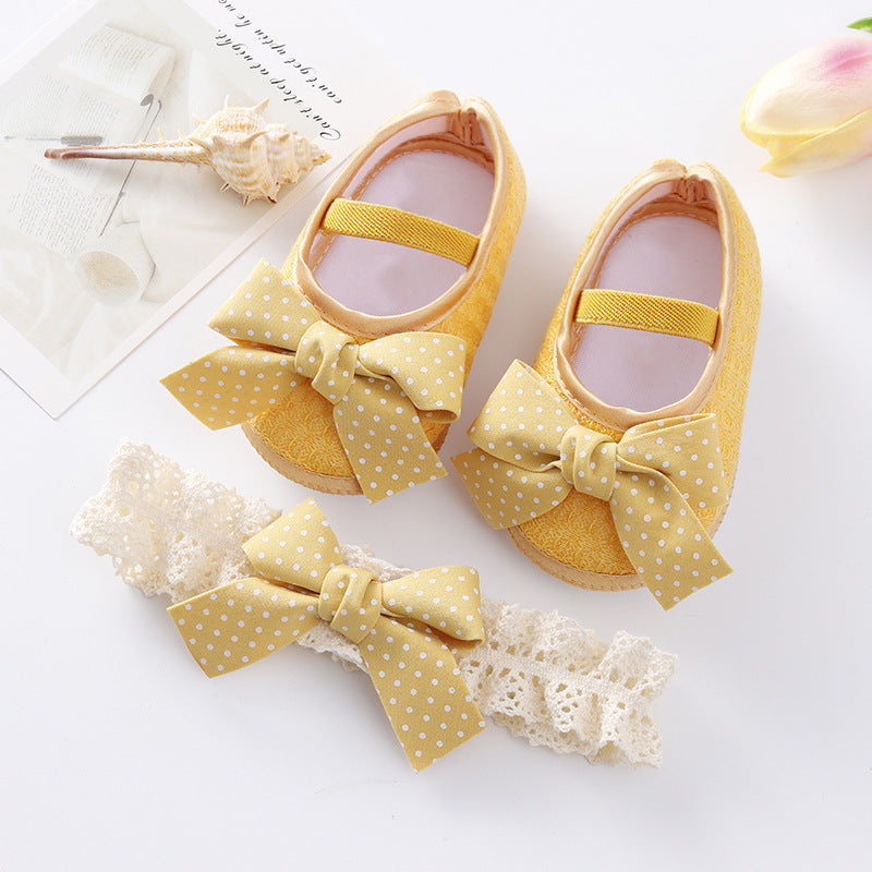 Newborn Baby 0-6-9 Months Soft Sole Toddler Shoes Hair Band Set - [[{"value":"{{ Babyvera Babyvera  }}"}]]