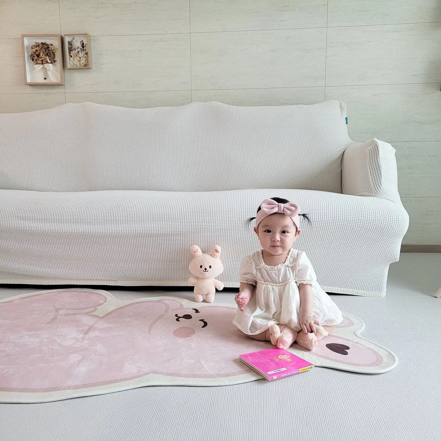 Plush Play Floor Mat Rabbit Printing Carpet Baby Crawling Mat Carpet - [[{"value":"{{ Babyvera Babyvera  }}"}]]
