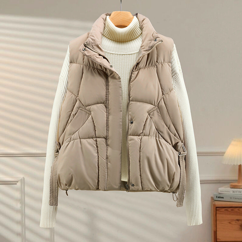 Women's Autumn Loose Outerwear Stand Collar Cotton Vest - [[{"value":"{{ Babyvera Babyvera  }}"}]]