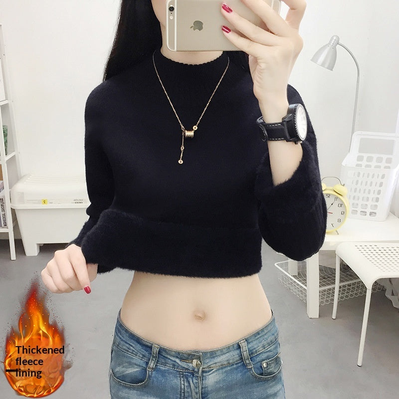 Womens One-Piece Fleece Mock-Neck Sweater - [[{"value":"{{ Babyvera Babyvera  }}"}]]