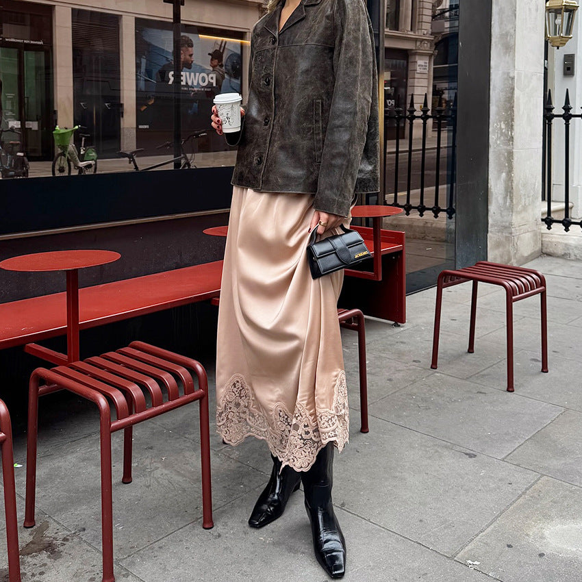 Women's Elegant And Sophisticated A-line Lace-trimmed Skirt That Goes With Everything - [[{"value":"{{ Babyvera Babyvera  }}"}]]