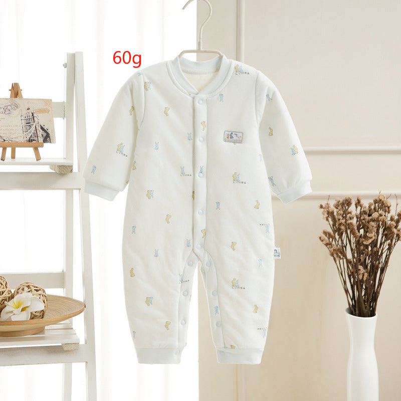 Spring And Autumn Baby Quilted Jumpsuit Three Layers Warm - [[{"value":"{{ Babyvera Babyvera  }}"}]]