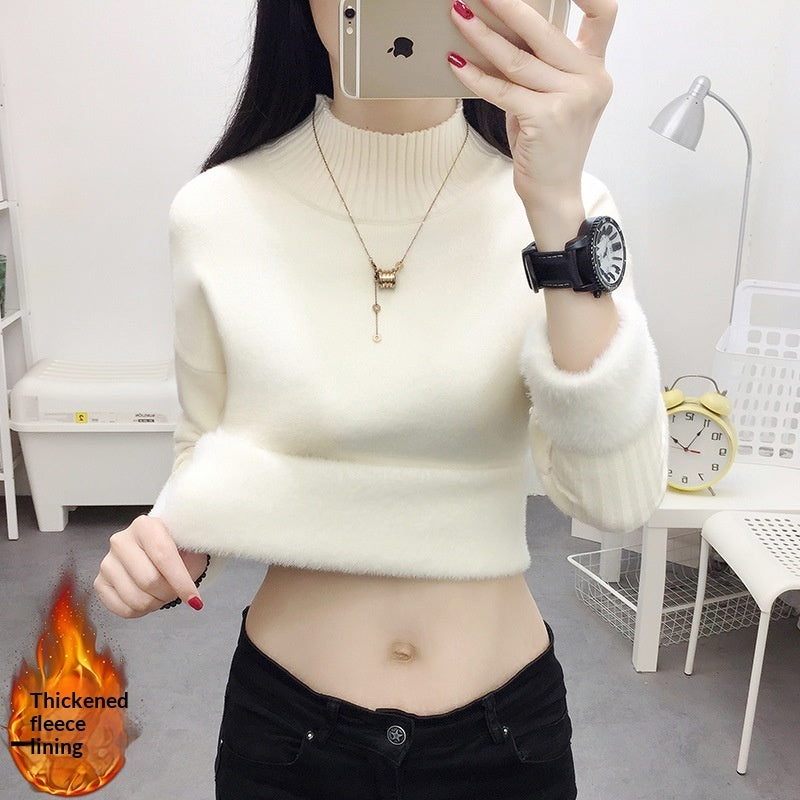 Womens One-Piece Fleece Mock-Neck Sweater - [[{"value":"{{ Babyvera Babyvera  }}"}]]