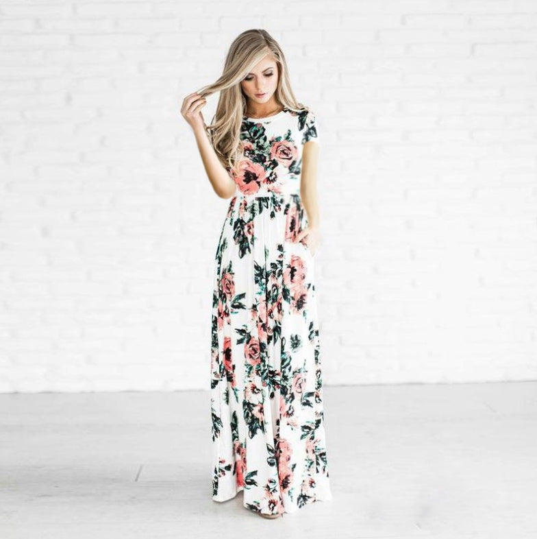 Women's Flower Printing Maxi Dress - [[{"value":"{{ Babyvera Babyvera  }}"}]]