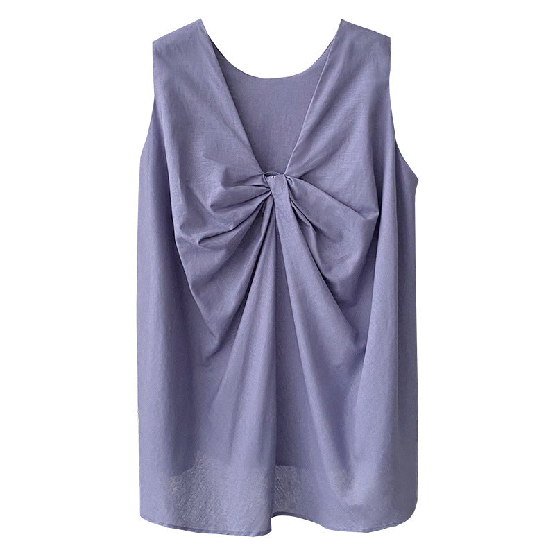Sleeveless Shirt Loose Mid-length Top - [[{"value":"{{ Babyvera Babyvera  }}"}]]