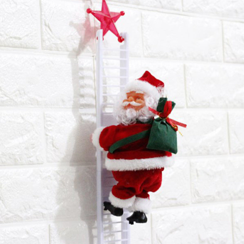 Climbing Ladder Electric Santa Claus Climbing Red Ladder Doll Toy - [[{"value":"{{ Babyvera Babyvera  }}"}]]