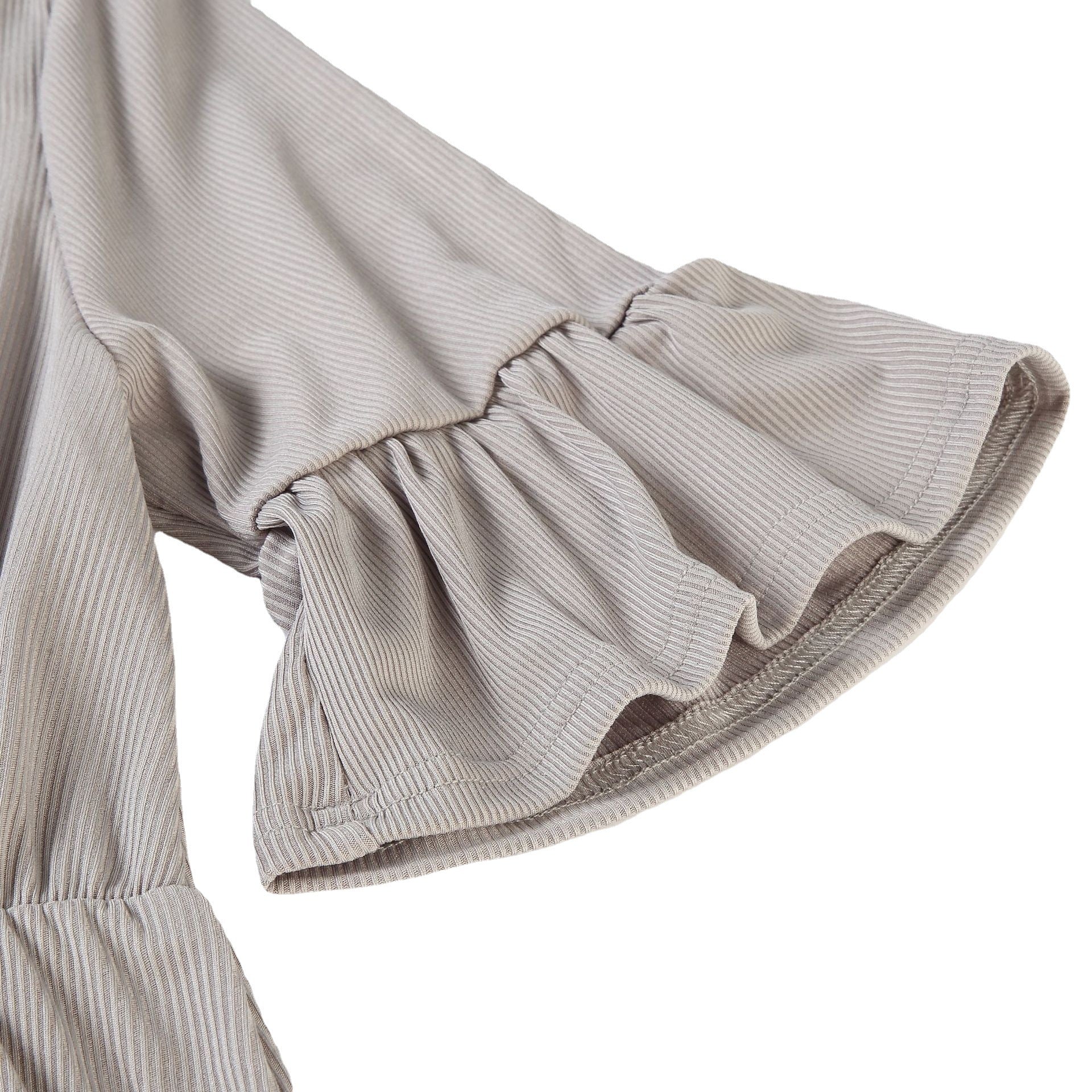 V-neck Pit Strip Drape Solid Color Nursing Short-sleeved Dress - [[{"value":"{{ Babyvera Babyvera  }}"}]]