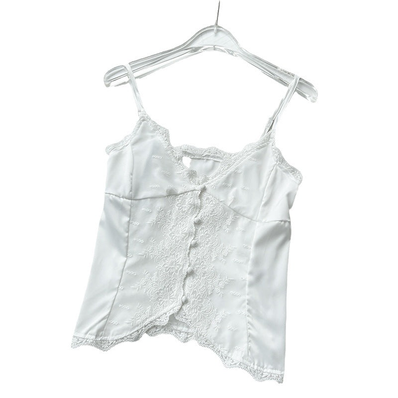 Lace Satin Sweet Slim Fit Small Slip Top 3403 - [[{"value":"{{ Babyvera Babyvera  }}"}]]