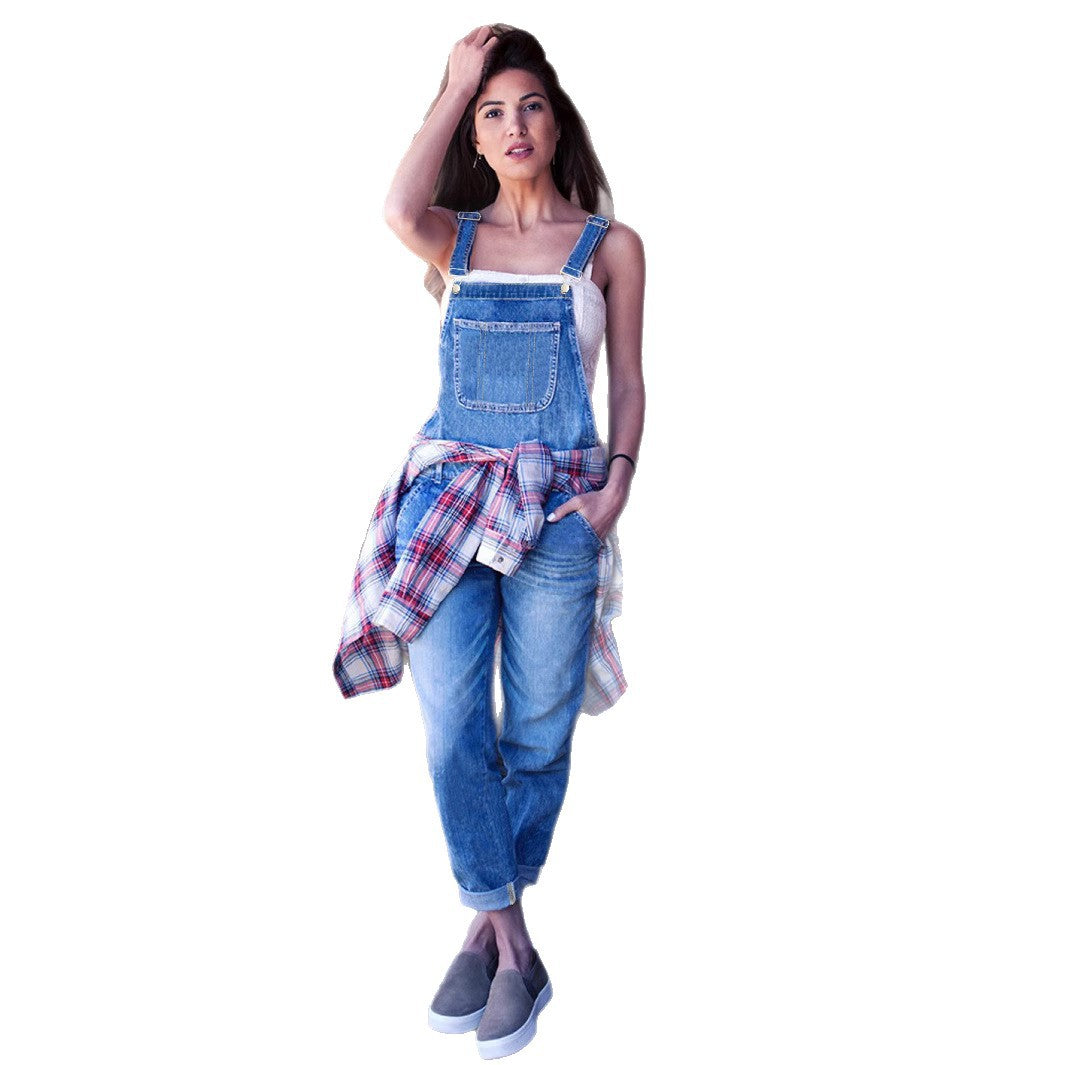 Women's Classic Loose-fit Denim Overalls - [[{"value":"{{ Babyvera Babyvera  }}"}]]