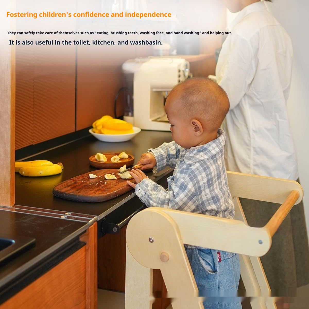 Baby Montessori Learning Tower Washstand Foot Stool - [[{"value":"{{ Babyvera Babyvera  }}"}]]