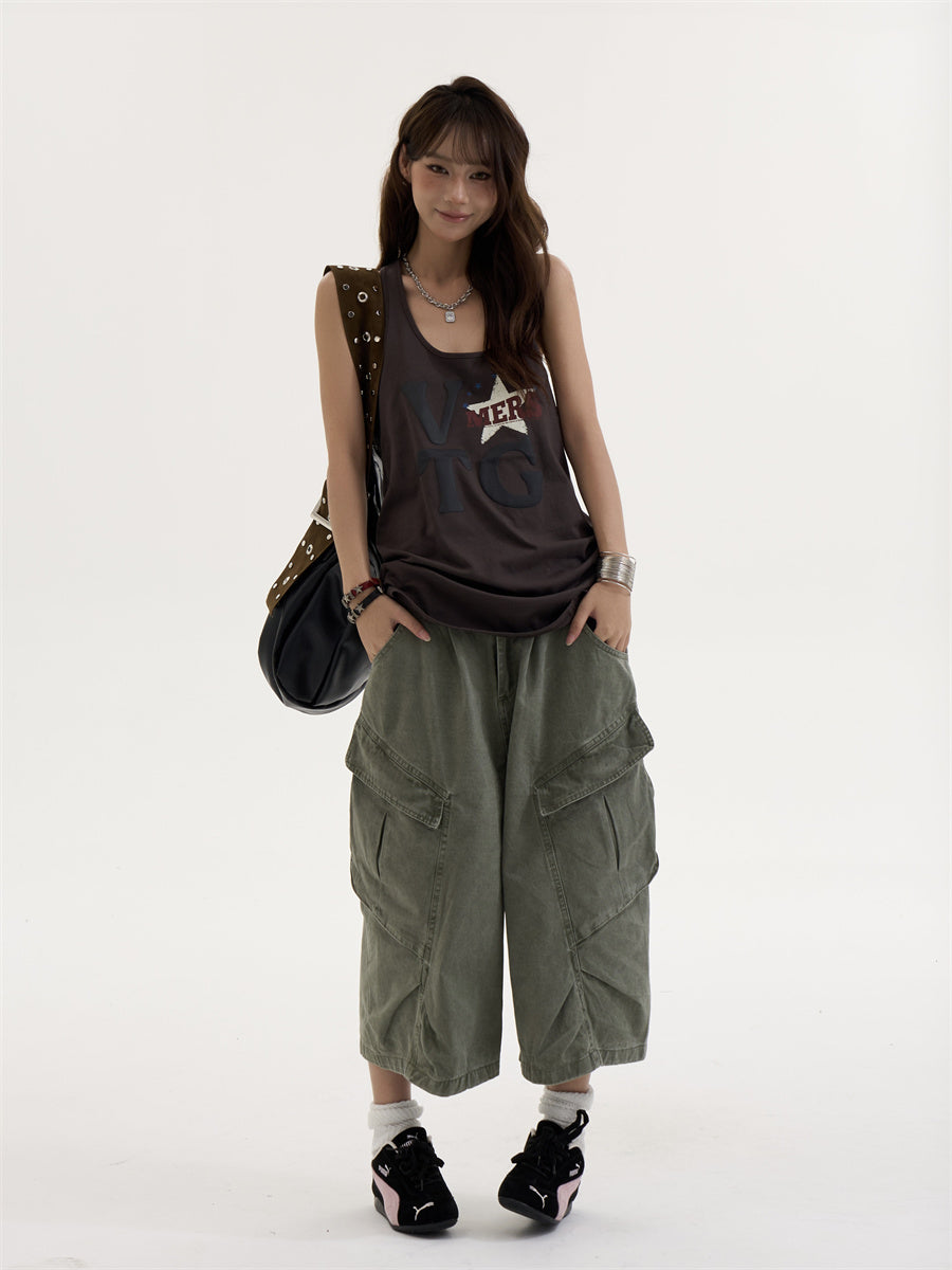 Women's Design Wine Red Printed Sleeveless Vest - [[{"value":"{{ Babyvera Babyvera  }}"}]]