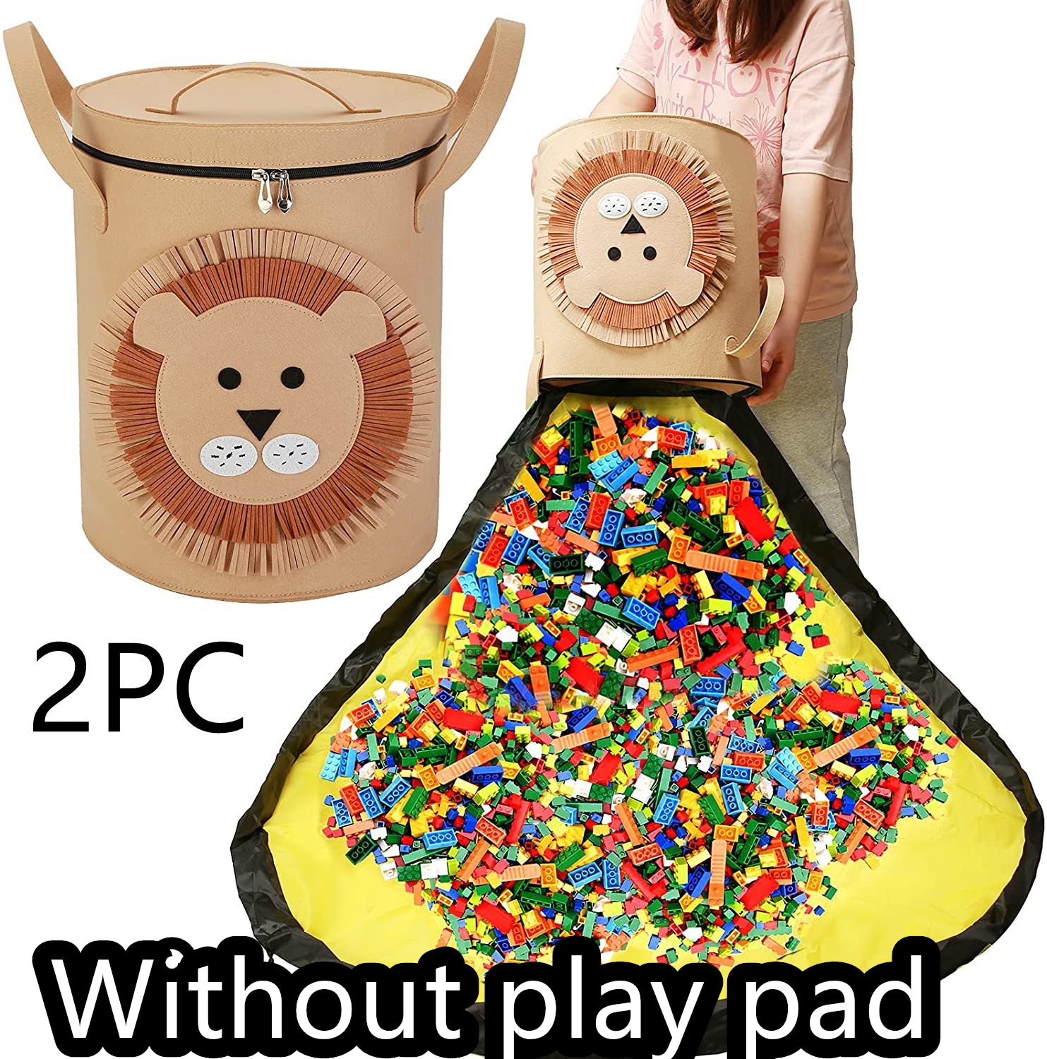 Felt Storage Bag Toy Play Mat 2 In 1 Pull Rope - [[{"value":"{{ Babyvera Babyvera  }}"}]]