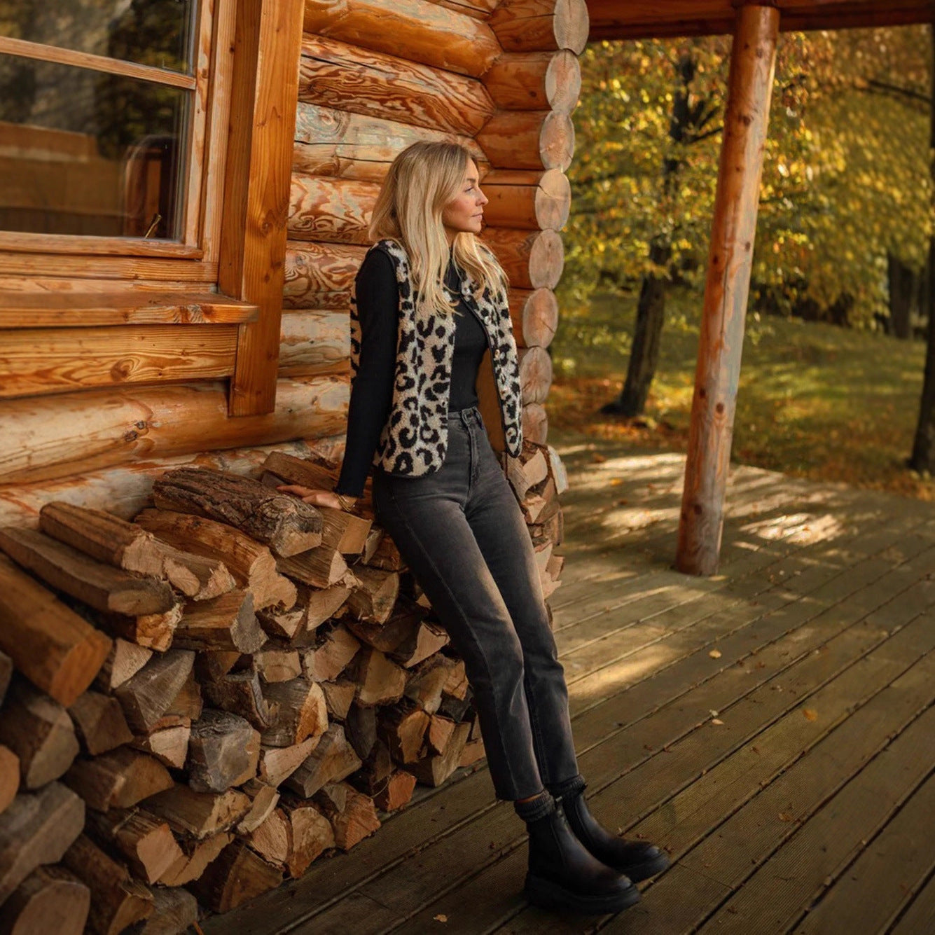 Elegant Leopard Fur Vest For Women - [[{"value":"{{ Babyvera Babyvera  }}"}]]