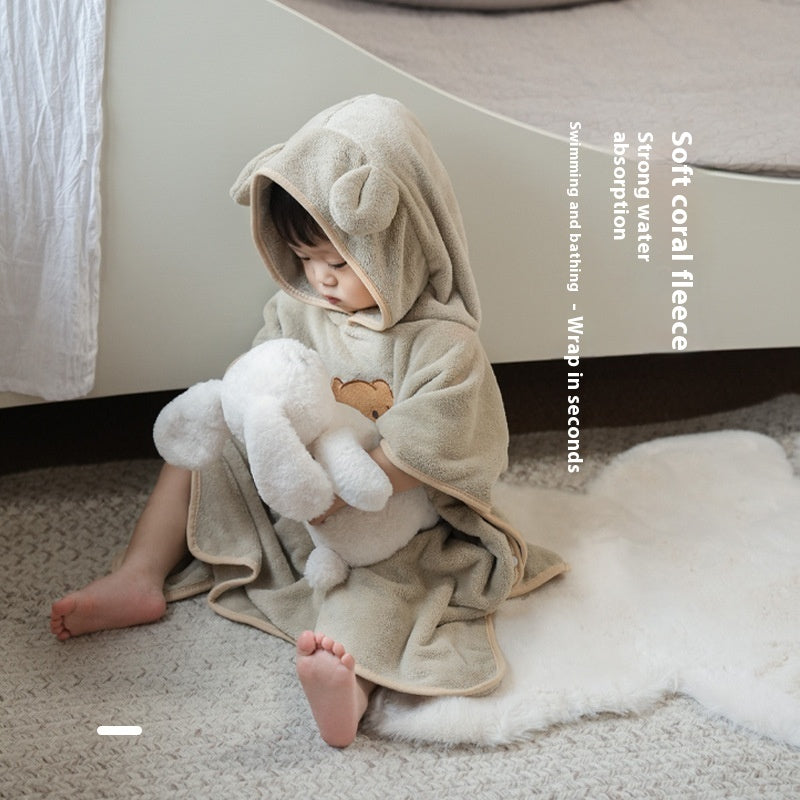 Coral Fleece Children's Bathrobes Cartoon Cloak Wearable - [[{"value":"{{ Babyvera Babyvera  }}"}]]