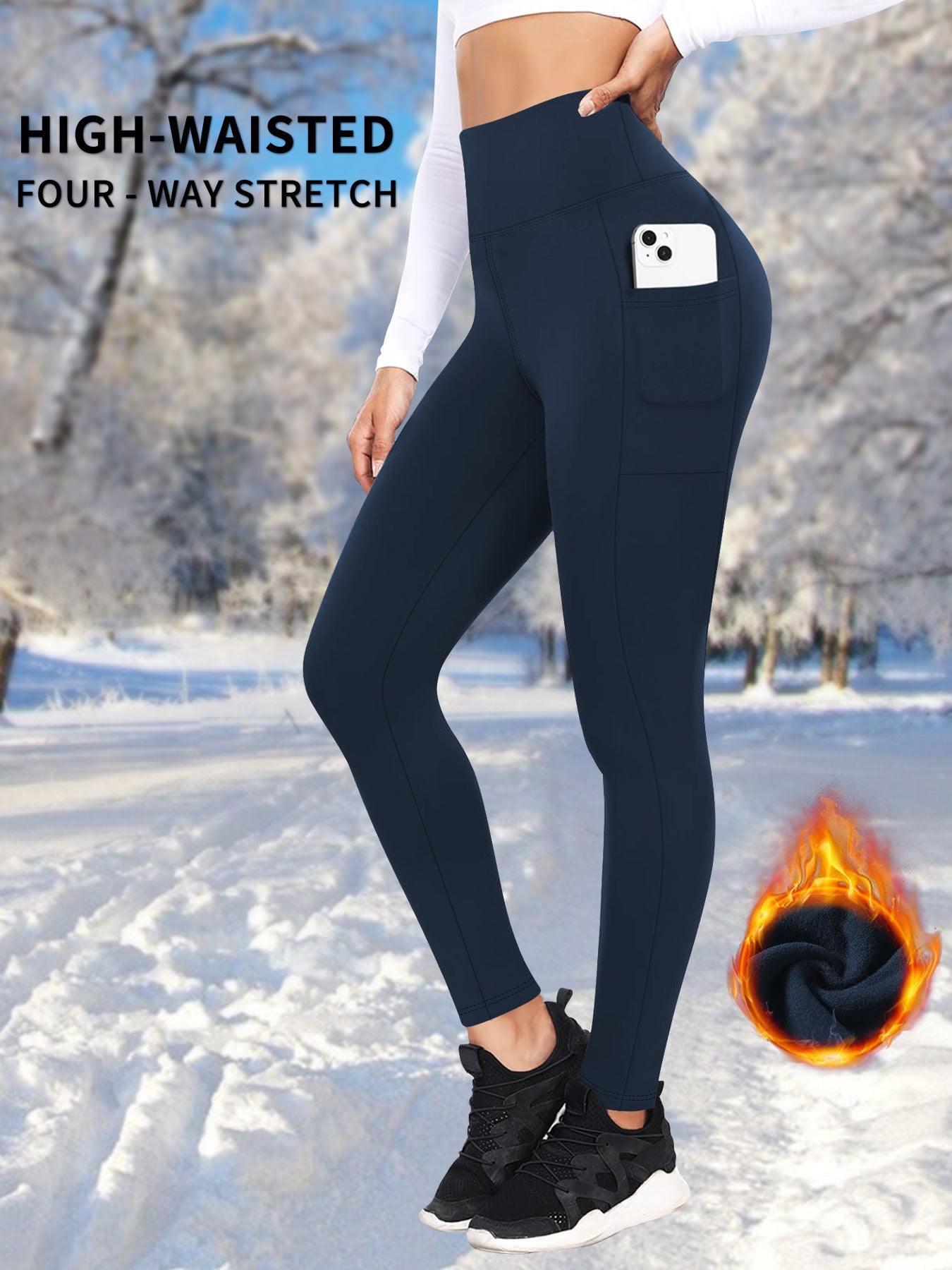 Autumn And Winter Warm Pocket Plus Velvet Yoga Pants - [[{"value":"{{ Babyvera Babyvera  }}"}]]