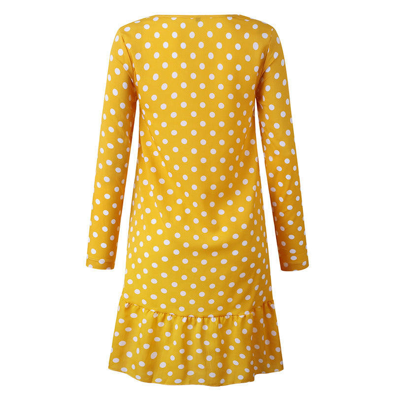 Irregular mid-wave dot dresses - [[{"value":"{{ Babyvera Babyvera  }}"}]]