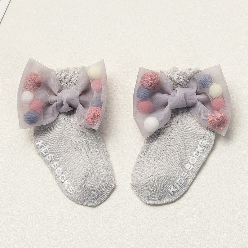 Summer Newborns 0-6-12 Months Bowknot Cotton Socks - [[{"value":"{{ Babyvera Babyvera  }}"}]]