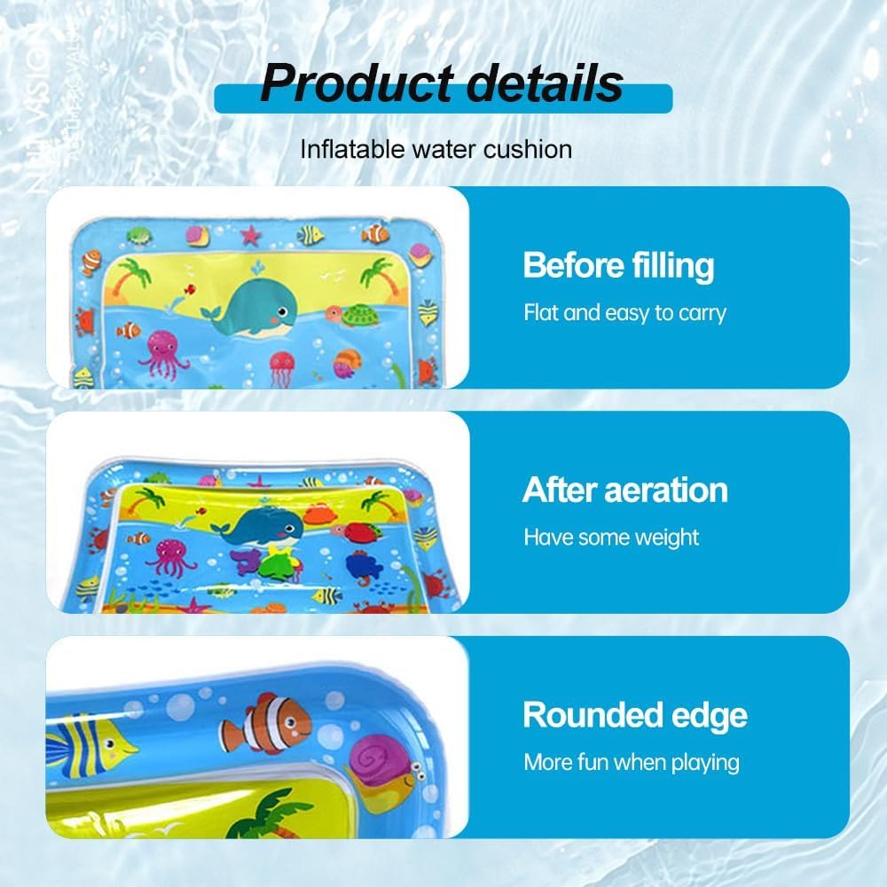 Thickened Water Sensor Play Mat Sensory Water Play Mat For Cats Cat Water Play Mat Sensor Water Playmat Water Sensory Playmat For Pet Cool Comfort Inflatable Tummy Time Water Mat - [[{"value":"{{ Babyvera Babyvera  }}"}]]