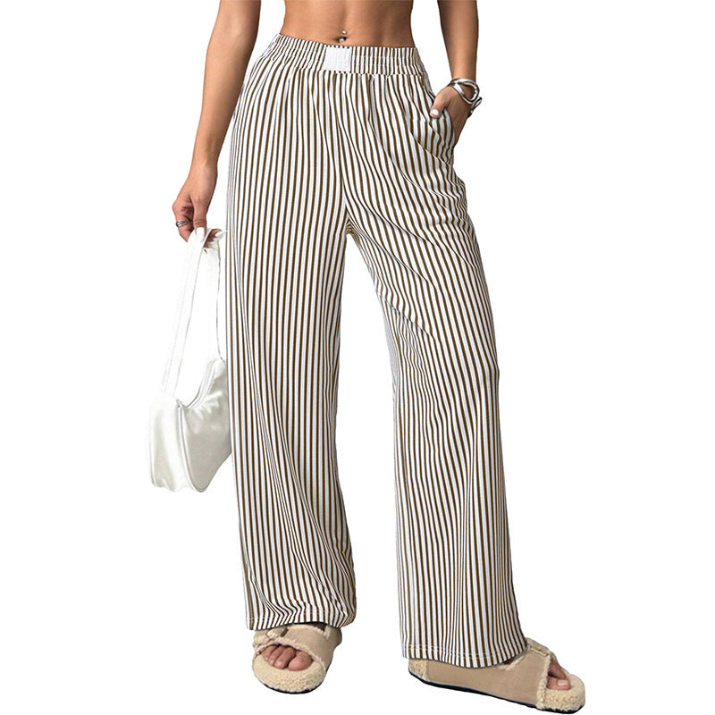 Drapey Trousers For Womenversatile Striped Casual Pants Perfect For The Office - [[{"value":"{{ Babyvera Babyvera  }}"}]]