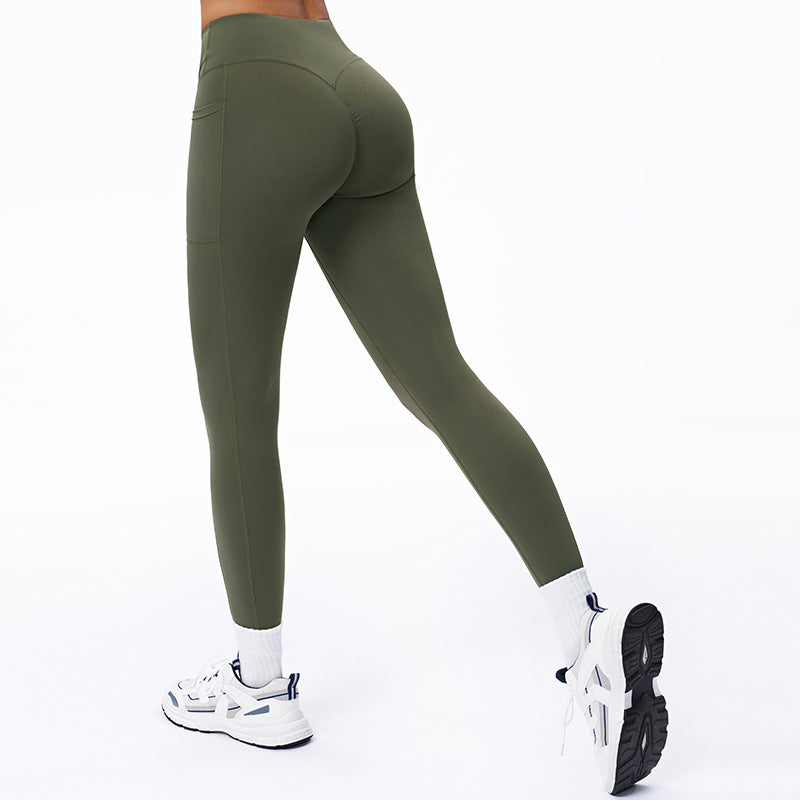 Naked-feel High-waisted Yoga Pants With Crossover Waistband - [[{"value":"{{ Babyvera Babyvera  }}"}]]