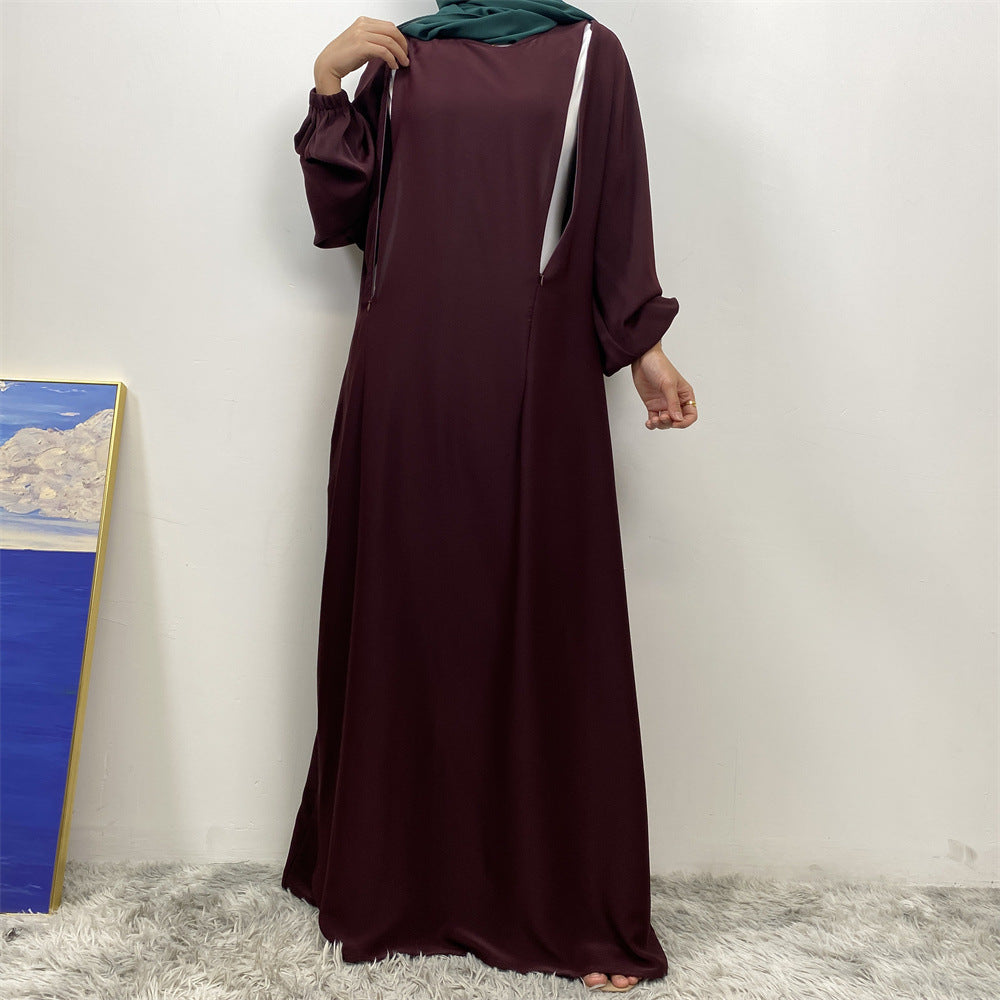 Fashion Nursing Clothes Muslim Long Sleeve Slim Fit Dress - [[{"value":"{{ Babyvera Babyvera  }}"}]]
