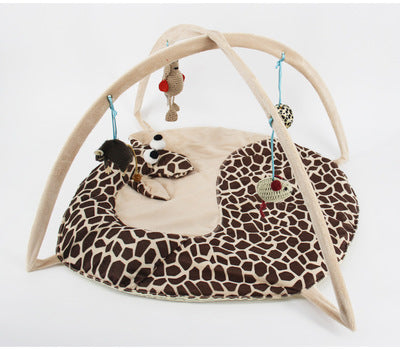 Cartoon Cat Play Tent Multifunctional Cat Hammocks Kitten Sleep Bed Foldable Cat Mat with Balls Cat Play House Toy - [[{"value":"{{ Babyvera Babyvera  }}"}]]