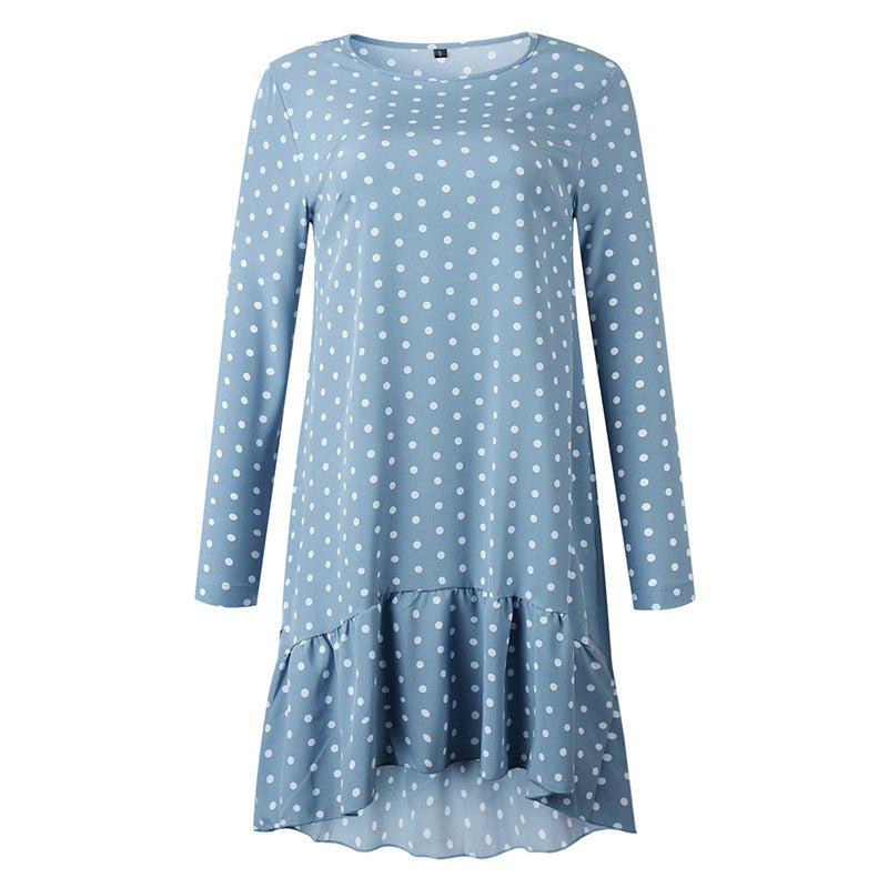 Irregular mid-wave dot dresses - [[{"value":"{{ Babyvera Babyvera  }}"}]]